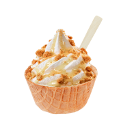 Sundae Extra Crispy White Chocolate Lotus Biscoff,Soft Ice Corner,Angelo,Good Choice;Klein 3,35, Groot 3,85